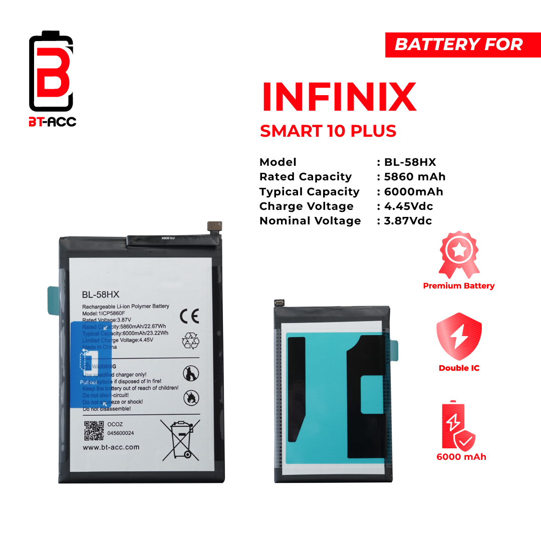 BT-ACC Baterai Infinix Smart 10 Plus / BL-58HX - Image 2