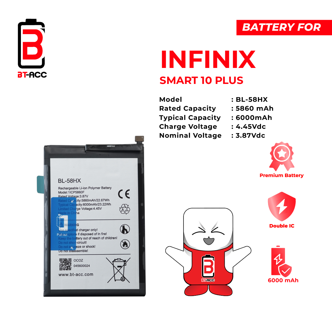 BT-ACC Baterai Infinix Smart 10 Plus / BL-58HX