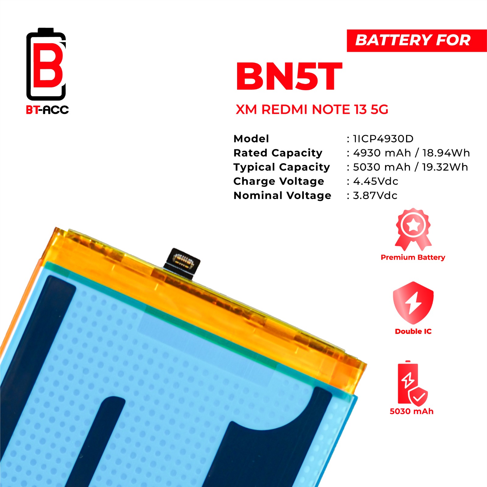 BT-ACC Baterai Poco M6 / Redmi 13 4G / Redmi 13 5G / BN5T - Gambar 3