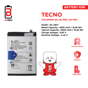 BT-ACC Baterai Tecno Spark 20 Pro+ / BL-49OT