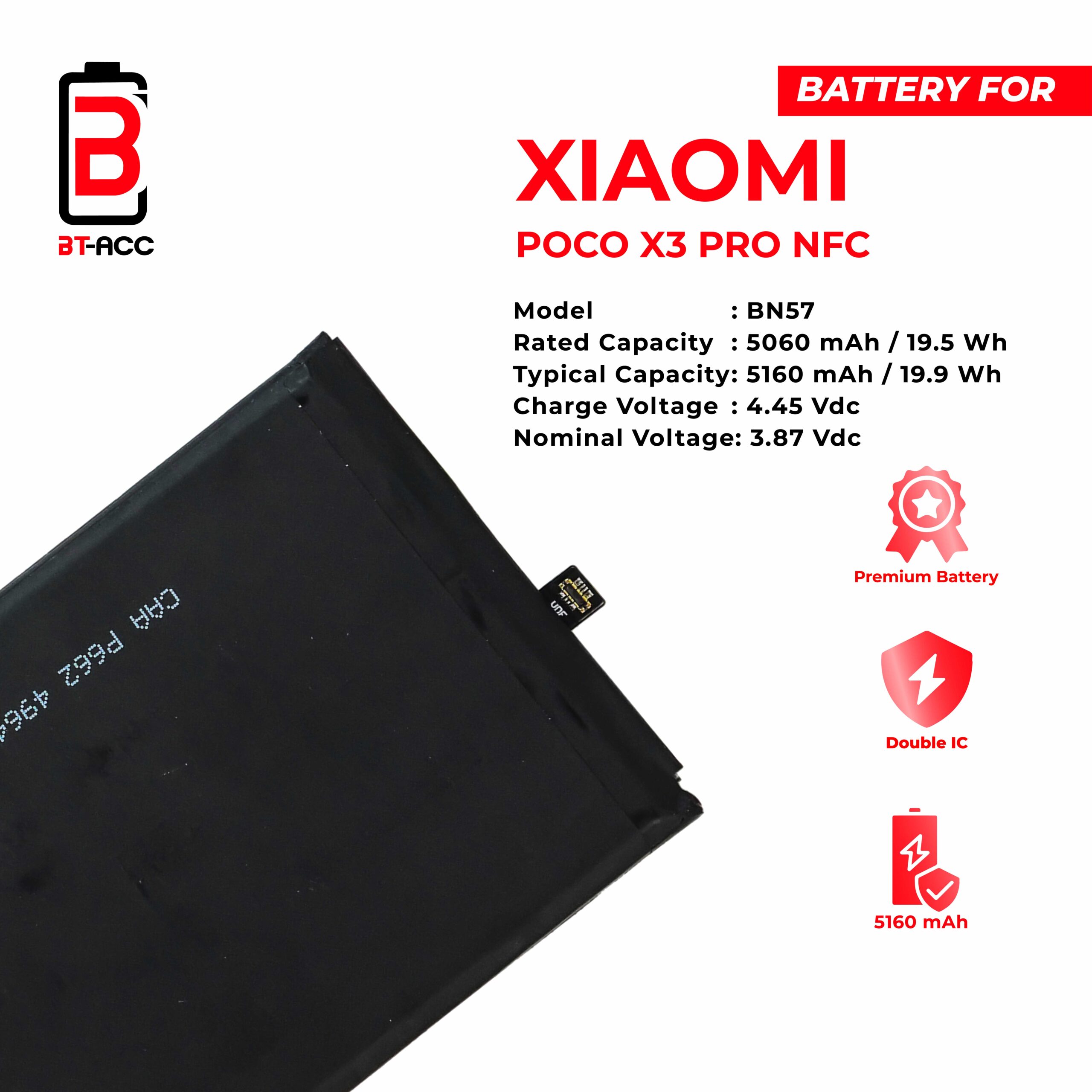 BT-ACC Baterai Poco X3 NFC / Poco X3 PRO NFC / BN57 - Gambar 3