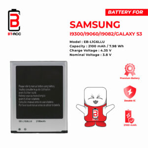 BT-ACC Baterai Samsung I9300 / I9060 / I9082 / Galaxy S3 / EB-L1G6LLU