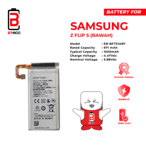 BT-ACC Baterai Samsung Z Flip 5 Bawah / EB-BF732ABY