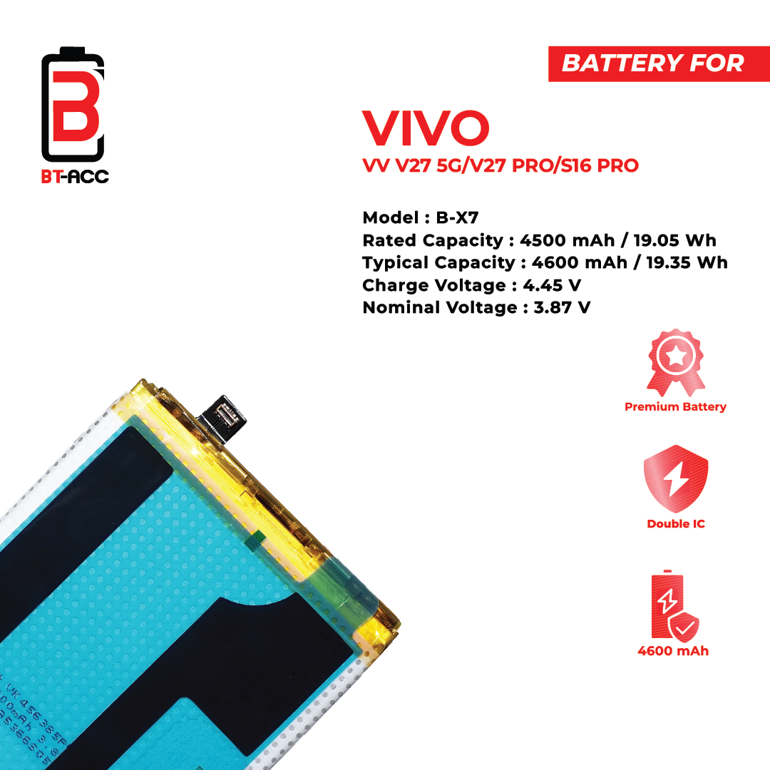 BT-ACC Baterai Vivo V27 5G / V27 Pro / S16 Pro / B-X7 - Image 3